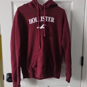 Hollister Burgundy Hoodie with Logo
